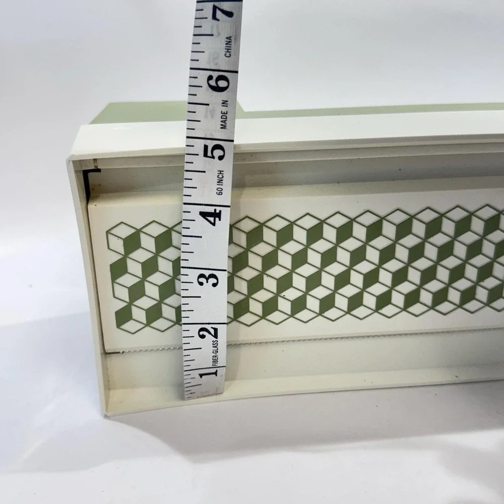 Vintage 70's Touch-n-Tear Automatic Foil Wrap Wax Dispenser Avocado Green IOB - Picture 11 of 15